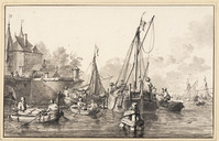 S 069
<br/>
Gezicht op een haven
<br/>
<em>Rietschoof, Hendrik (1678-1747)</em>